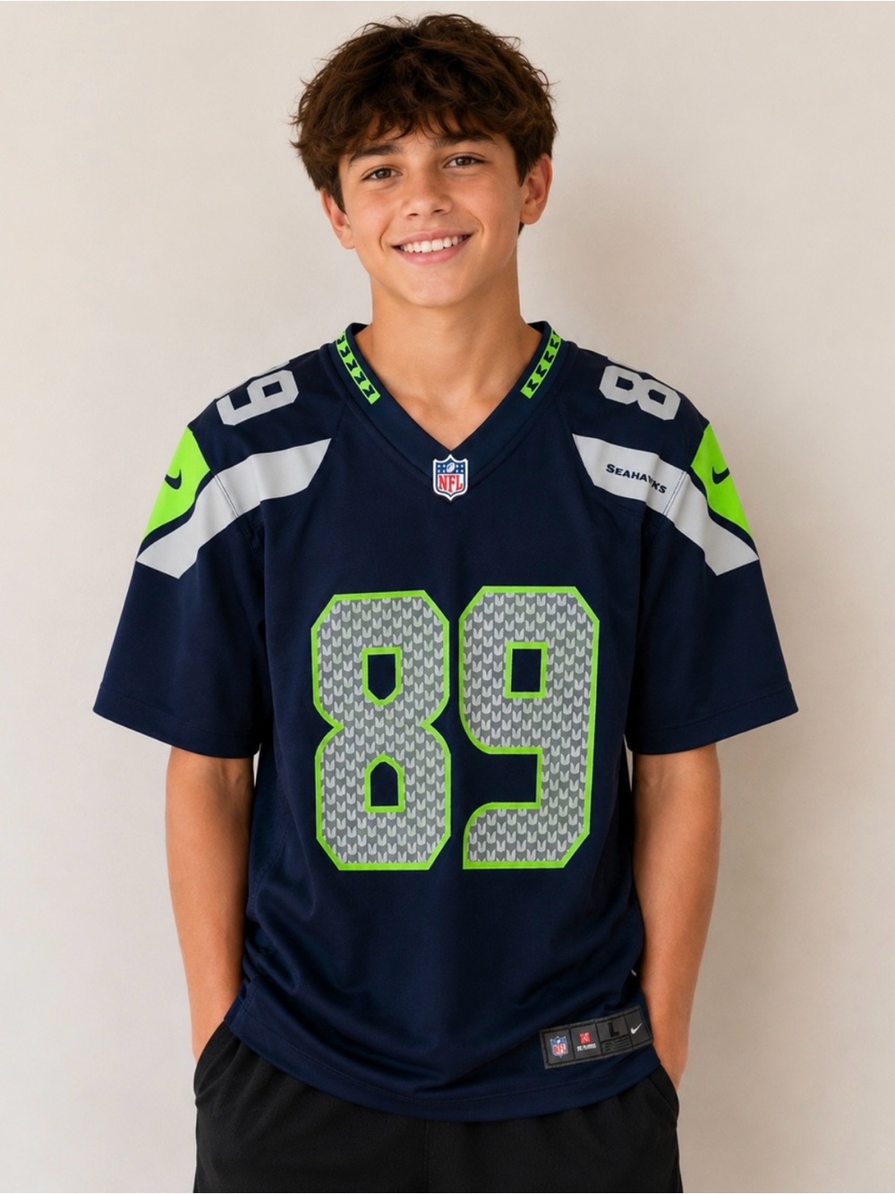 Nike Seattle Seahawks Doug Baldwin #89 Youth On Field Jersey Size Large 14/16